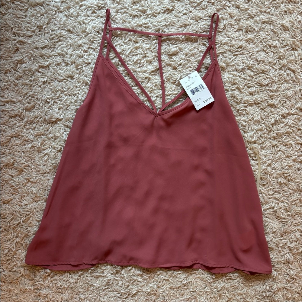 NWT Nordstroms Burgundy Strappy Camisole